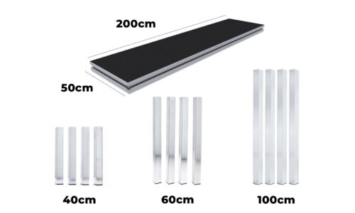 Praticable 2m x 0,5m (pieds 1m)